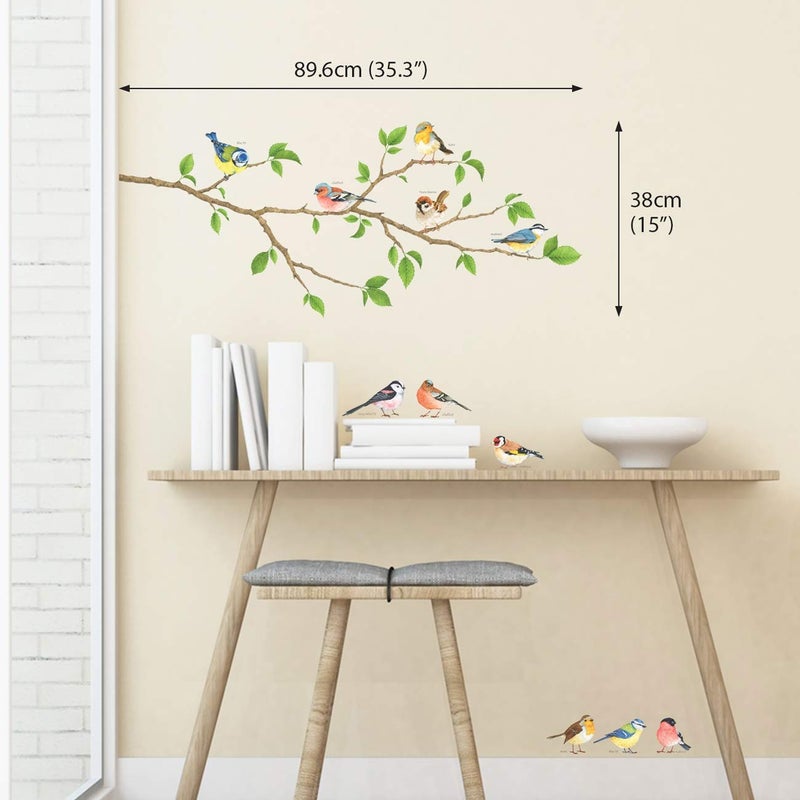 DECOWALL DS4-8036 Garden Birds Kids Wall Stickers Wall Decals Peel and Stick Removable Wall Stickers for Kids Nursery Bedroom Living Room (Small) Decor - Image 3